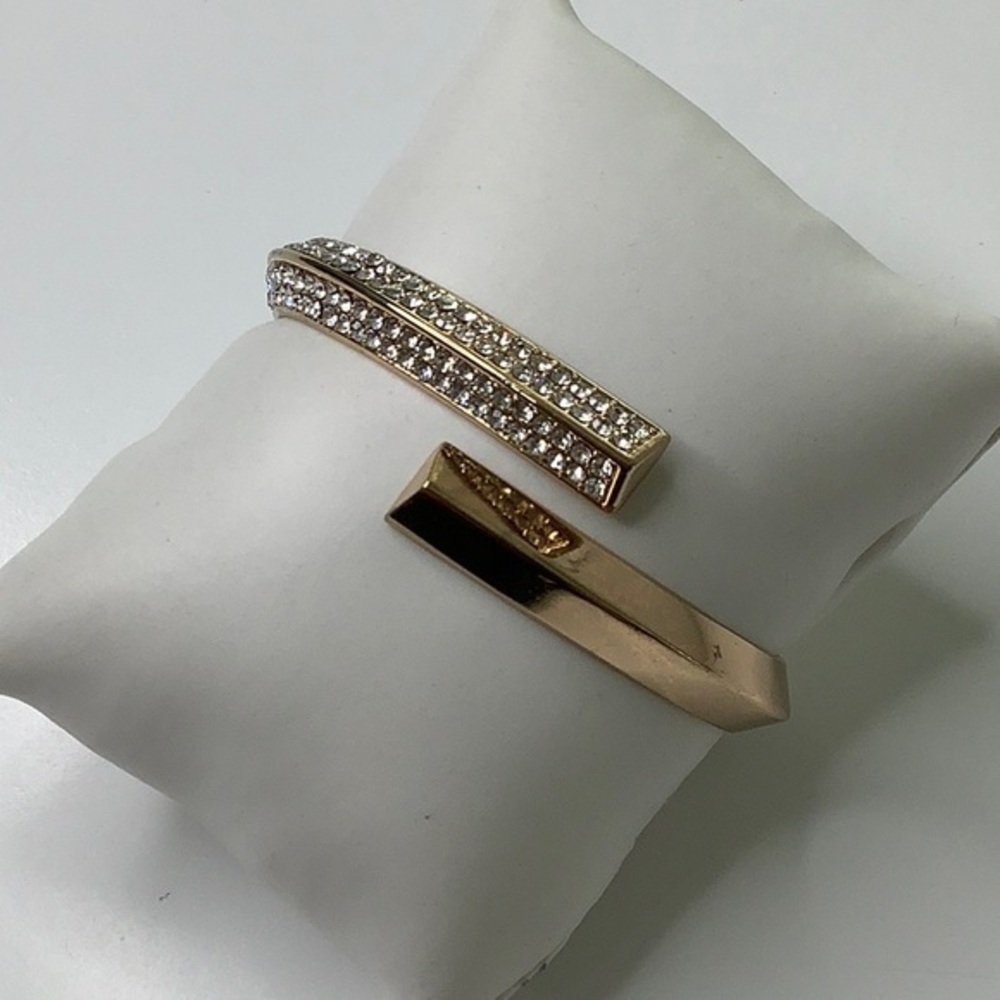 Bcbgeneration Crystals Hinge Cuff Bracelet Euc - image 1